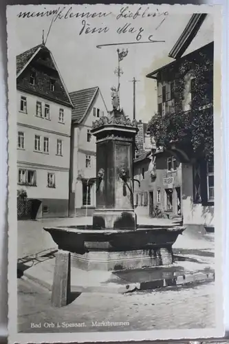 AK Bad Orb Marktbrunnen 1937 #PF173