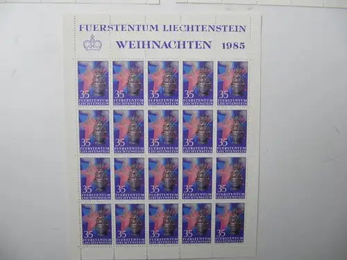 Liechtenstein Jahrgang 1985 mit 866-892 postfrisch Bogensatz KW. 600,- #SJ410