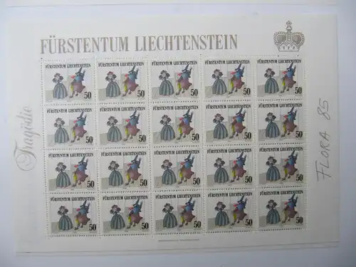 Liechtenstein Jahrgang 1985 mit 866-892 postfrisch Bogensatz KW. 600,- #SJ410