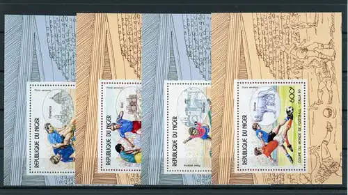 Niger Blockausgabe 1090-93 postfrisch Fussball #GE664