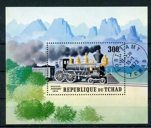 Tschad Block43 gestempelt Eisenbahn #IN801