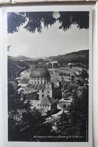 AK St. Blasien Kirche mit Kalvarieberg 1933 #PF333