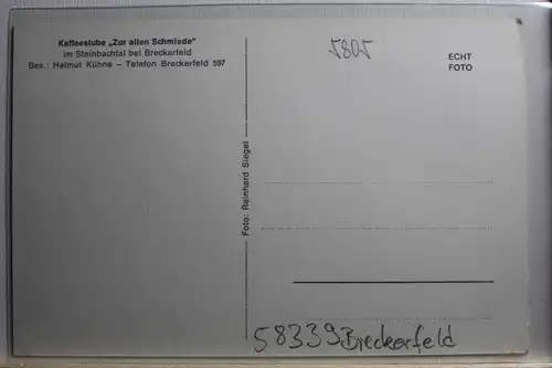 AK Steinbachtal bei Breckerfeld - "Zur alten Schmiede" #PF235