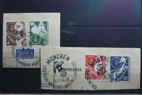 BRD 167-170 gestempelt auf Postkartenausschnitt Bundesrepublik #SK600