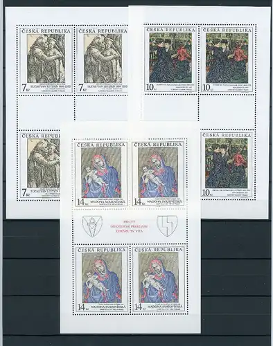 Tschechische Republik Kleinbogensatz 56-58 postfrisch Kunst #IY055