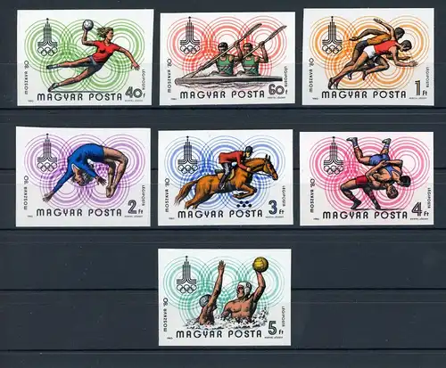 Ungarn 3433-3439B postfrisch Olympische Spiele #HL312
