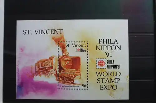 St. Vincent Block 174 postfrisch Eisenbahn #SL409