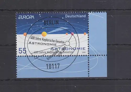 BRD 2732 gestempelt Weltraum Vollstempel Eckrand Bundesrepublik #SJ820