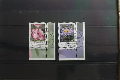 BRD 2462-2463 gestempelt Blumen Vollstempel Eckrand Bundesrepublik #SJ887