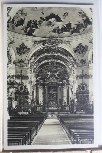 AK St. Gallen Innere der Klosterkirche #PF366
