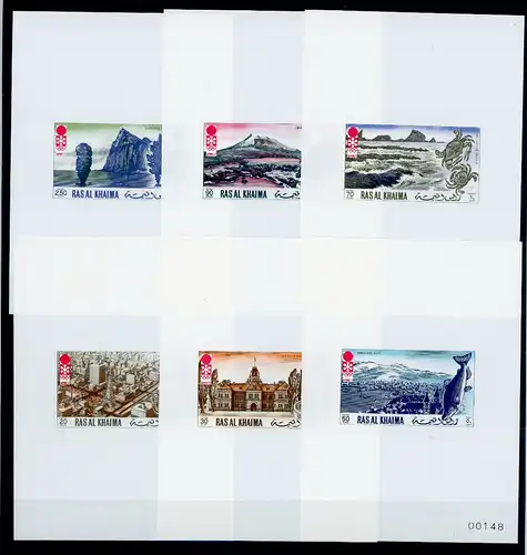 Ras al Khaima 6 Einzelblöcke 600-605 postfrisch Olympia #IF205