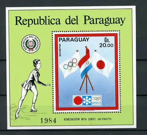 Paraguay Block178 postfrisch Olympia #HL416
