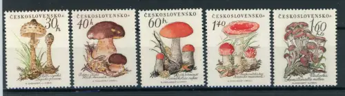 Tschechoslowakei 1101-05 postfrisch Pilze #IF489