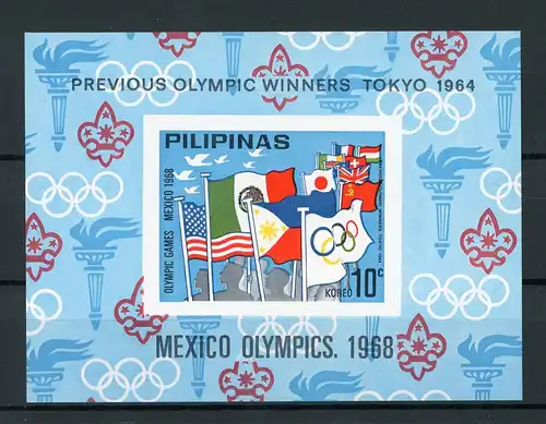 Philippinen Block IV postfrisch Olympia #HL423