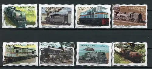 Uganda 2292-2299 postfrisch Eisenbahn #IU868