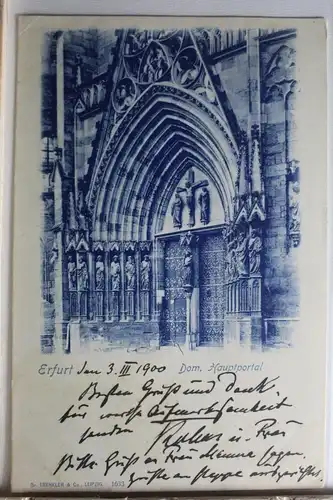 AK Erfurt Dom, Hauptpotzal 1900 #PE776