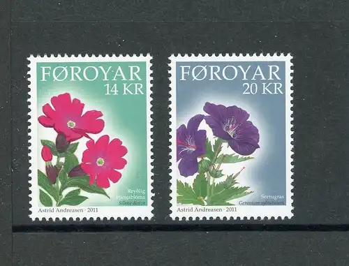 Färöer 724-725 postfrisch Blumen #IF402