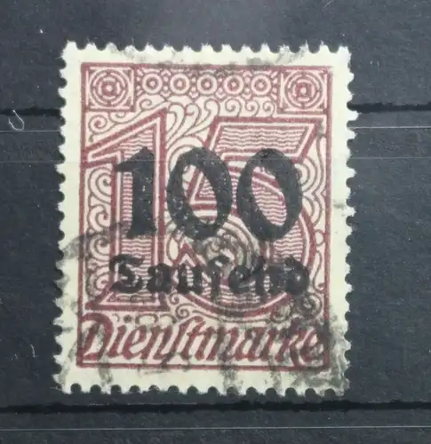 Deutsches Reich Dienstmarke 92 gestempelt geprüft Infla Berlin #SK773