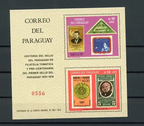 Paraguay Block 112 postfrisch Olympia #HL445