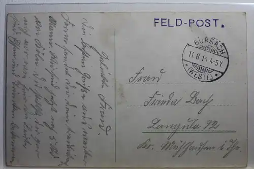 AK Deutschland Künstlerkarte Feldpost 1914 #PE615