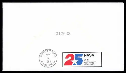 USA 1648 C auf Raketenpost Challenger 1983 im Folder Nr. 217623 #BW7040