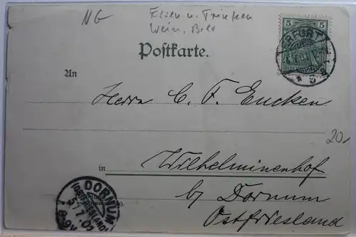 AK Deutschland Künstlerkarte 1901 #PE659