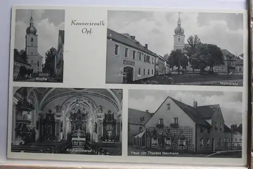 AK Konnersreuth Opf. Mehrbildkarte (Kirche, Marktplatz u.w.) #PE715