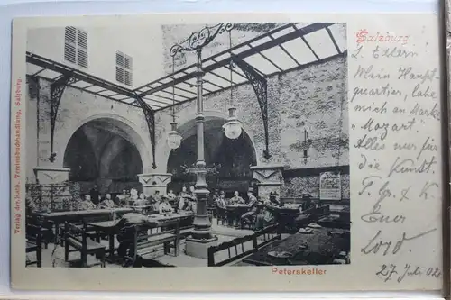 AK Salzburg Peterskeller 1902 #PE952