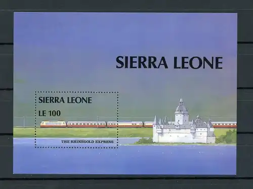 Sierra Leone Block64 postfrisch Eisenbahn #IV381