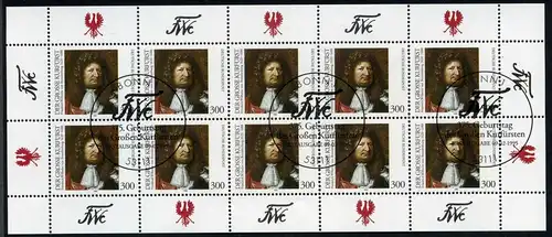 Bund Zehnerbogen 1781 Bonn Ersttagssonderstempel #IN809