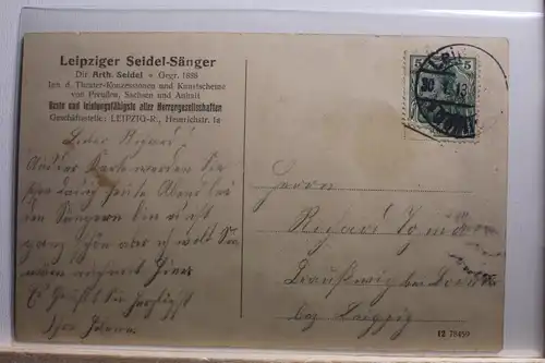 AK Deutschland Leipziger Seidel-Sänger 1913 #PE989