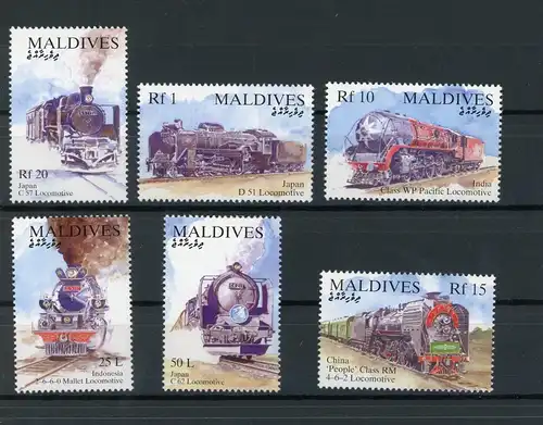 Malediven 2183-2190 postfrisch Eisenbahn #IV364
