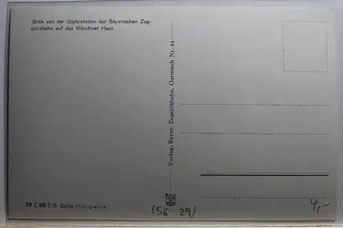 AK Münchener Haus Blick v. d. Gipfelstation d. Bay. Zugspitze #PE875