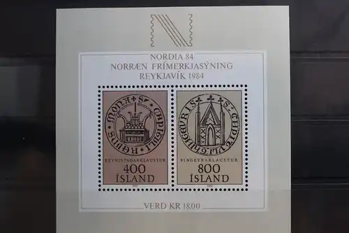 Island Block 4 mit 588-589 postfrisch #SM941