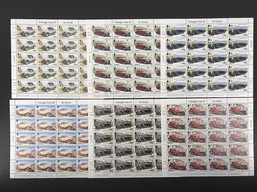 Jersey Kleinbögen 585-590 postfrisch Oldtimer, Auto #IY080