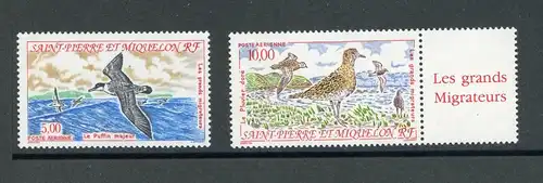 St. Pierre und Miquelon 654-55 postfrisch Vögel #JD310