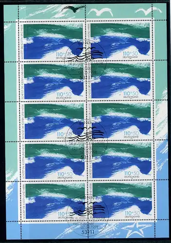 BRD 1989 Zehnerbogen Bonn Ersttagssonderstempel #GQ405