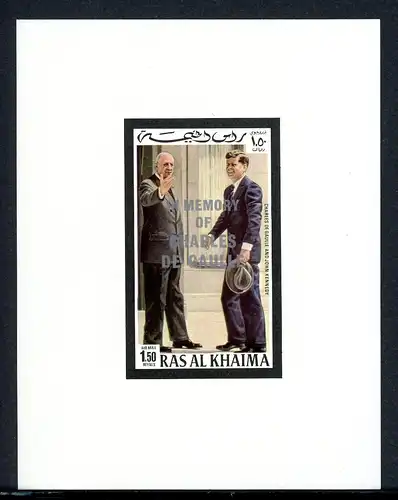 Ras al Khaima Ministerblock 679 postfrisch de Gaulle #O6226