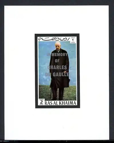 Ras al Khaima Ministerblock 680 postfrisch de Gaulle #O6227