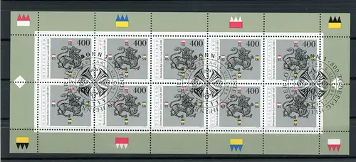 Bund Zehnerbogen 1805 Bonn Ersttagssonderstempel #IN833