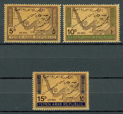 Nordjemen 734-36 postfrisch Adenauer #O6311