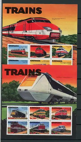 Grenada Kleinbogen 4323-4334 postfrisch Eisenbahn #IJ078