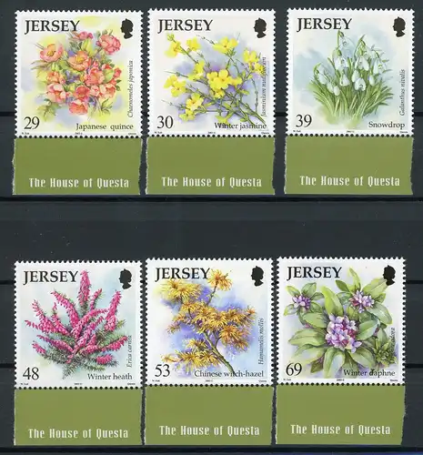 Jersey 1105-1110 postfrisch Blumen #IF405