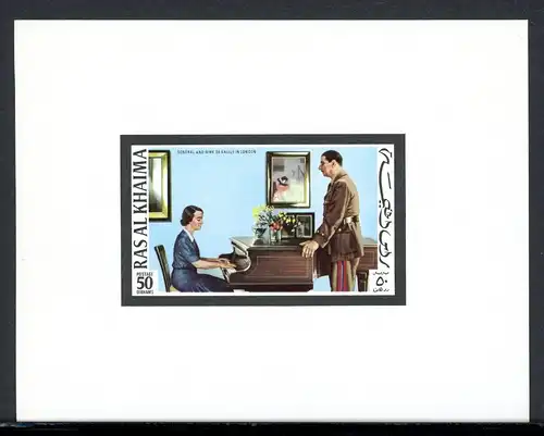 Ras al Khaima Ministerblock 670 postfrisch de Gaulle #O6219