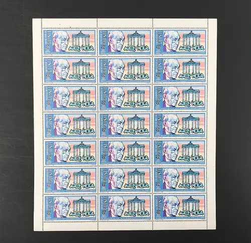 Dahomey 21er Bogen 1384 A postfrisch Konrad Adenauer #IX511