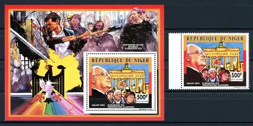 Niger 1140 A + Einzelblock postfrisch Helmut Kohl #IN477
