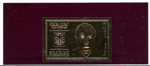 Sharjah Goldmarke 544 B postfrisch im Folder, Adenauer #O6363
