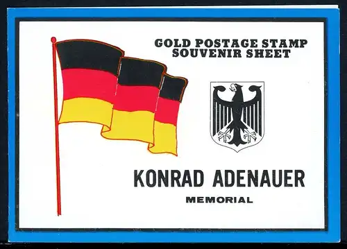 Sharjah Goldmarke 544 B postfrisch im Folder, Adenauer #O6363
