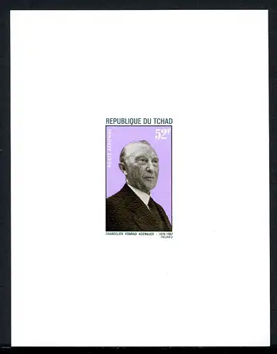 Tschad Ministerblock 197 postfrisch Adenauer #IN466