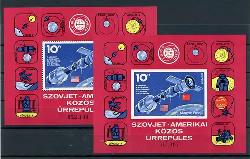 Ungarn Block111A+B postfrisch Raumfahrt Apollo #GB424